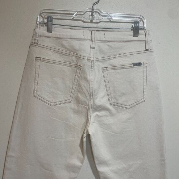 Joe's Jeans Size 28 The OG High Rise Straight Ankle Jeans Ecru Cream - Picture 11 of 16